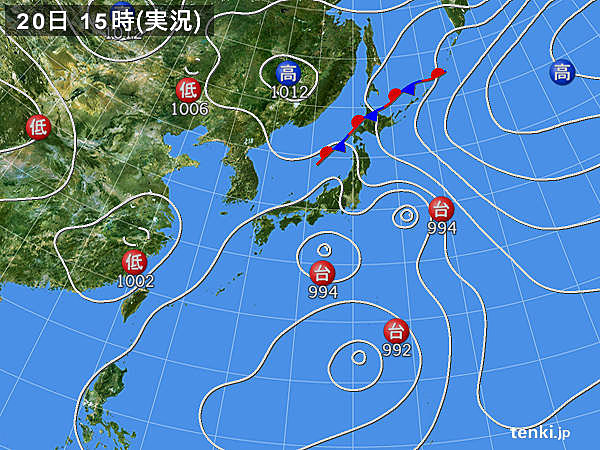 台風が来てる